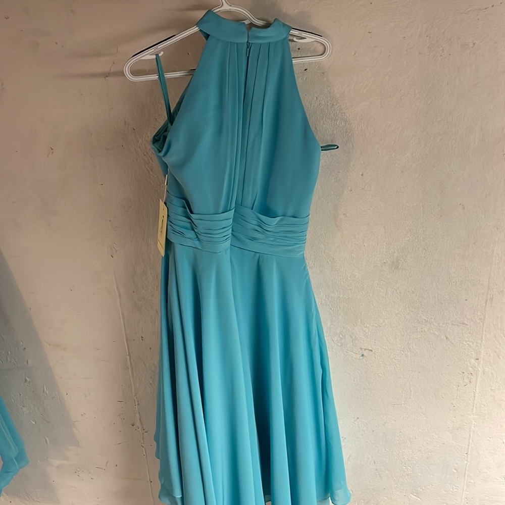 Aqua blue bridesmaids dresses